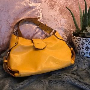 Yellow Leather Matt & Nat Purse